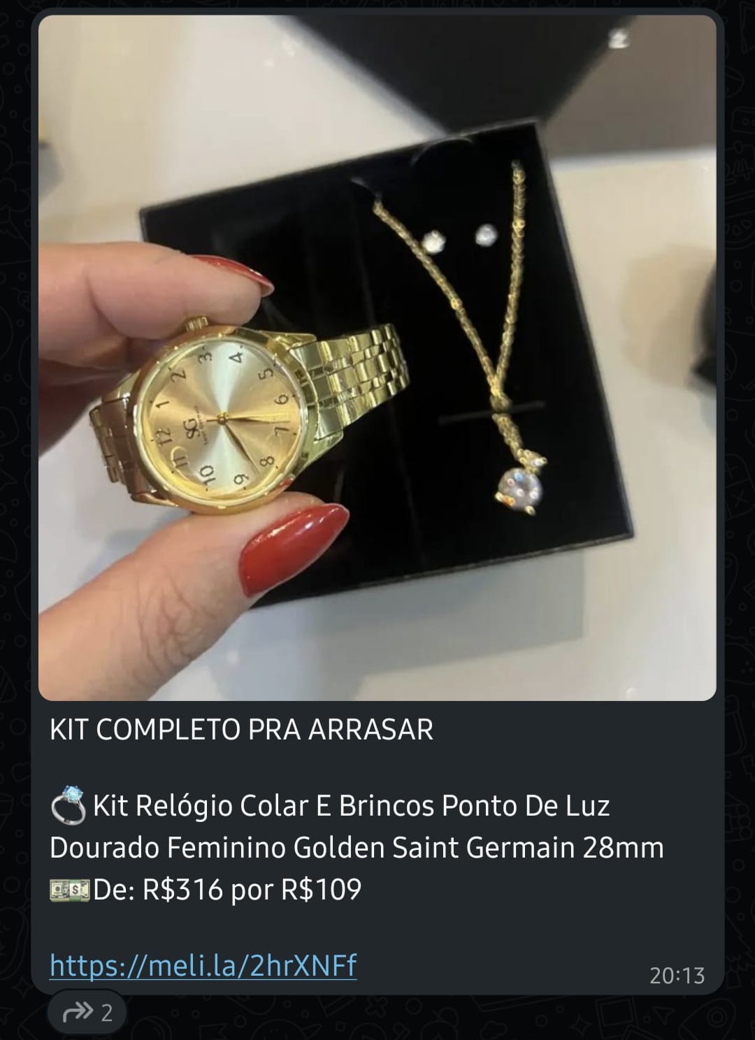 Oferta real publicada no grupo Meguis Indica 4